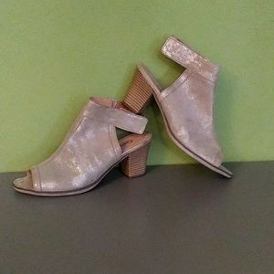 Women's Gabor sand biege open toe heels sandals size 39